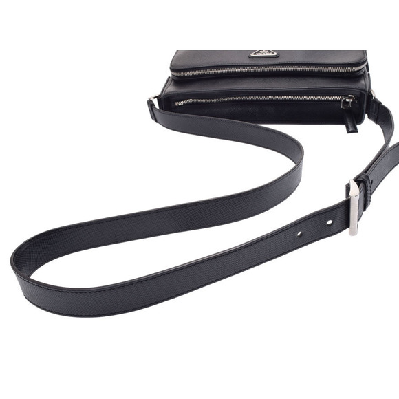 Prada Saffiano Black Shoulder Bag by - Picture 3 of 11